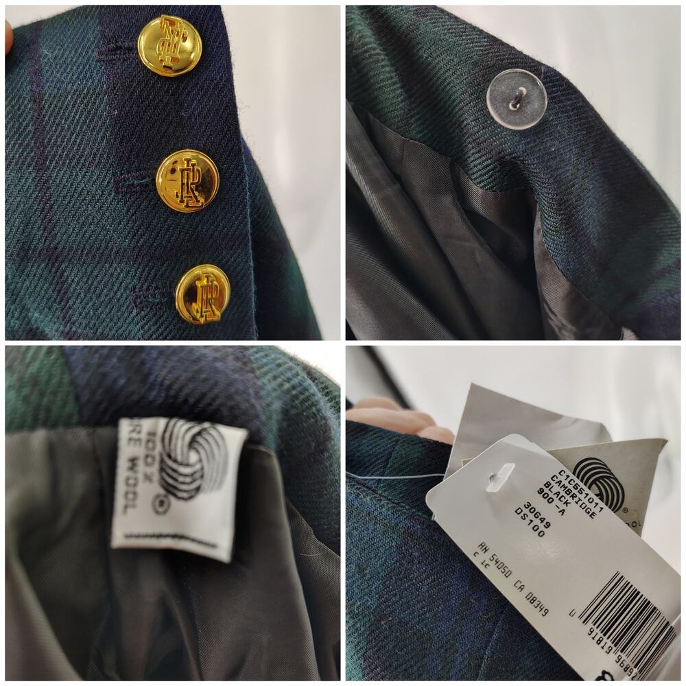 Vintage Lauren Ralph Lauren Blackwatch Wool Skirt USA 8 Plaid Midi Wrap - Picture 15 of 15